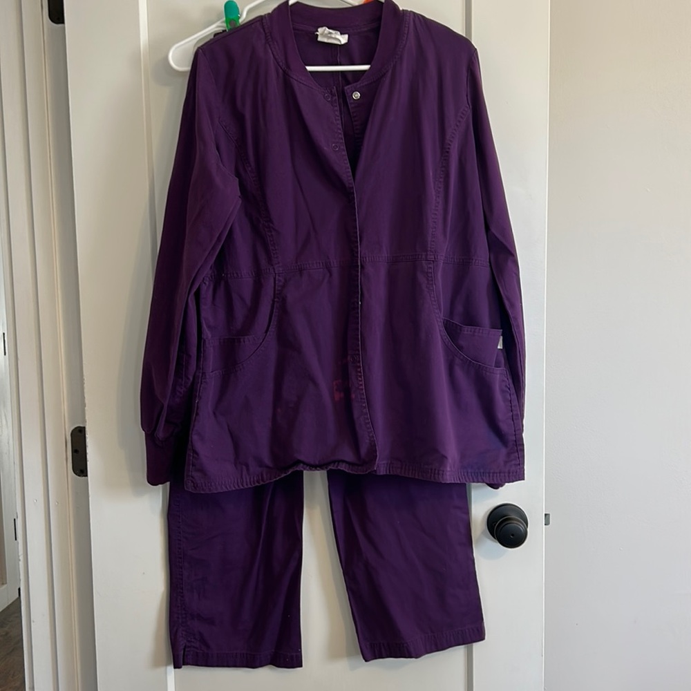 Buttersoft Purple Scrub Set